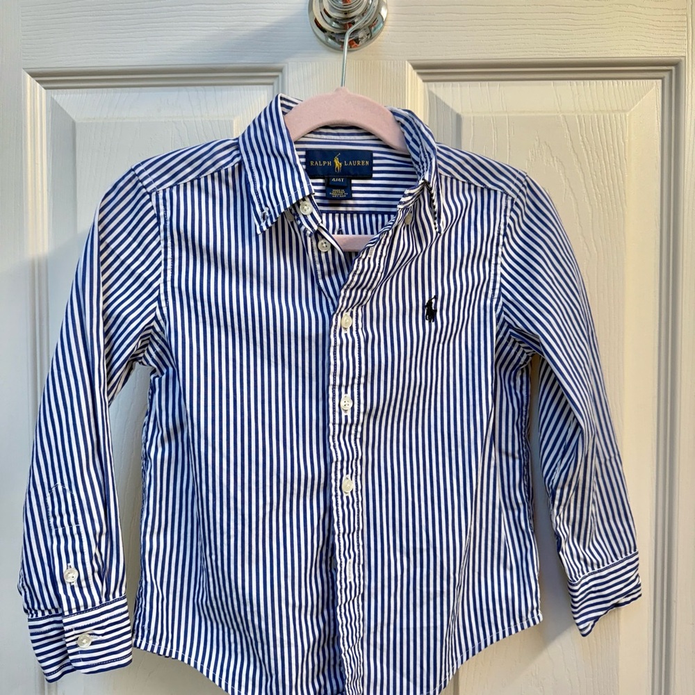 Set of 3 - Ralph Lauren & Foque Boy 4T Button Down Shirts